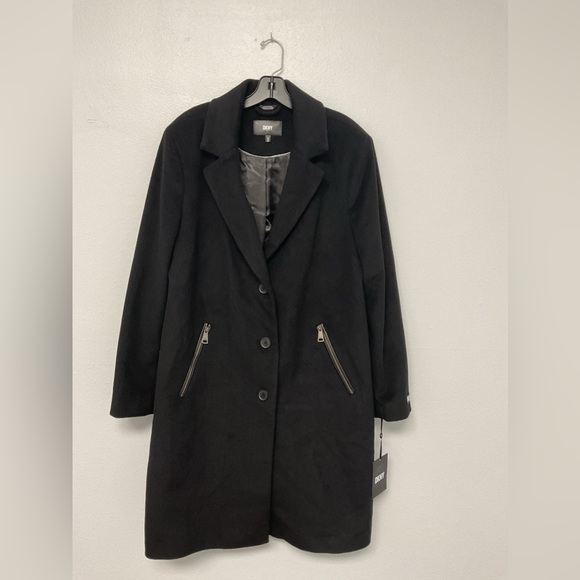 NWT! DKNY Mens Wool Pea Coat - Picture 1 of 5